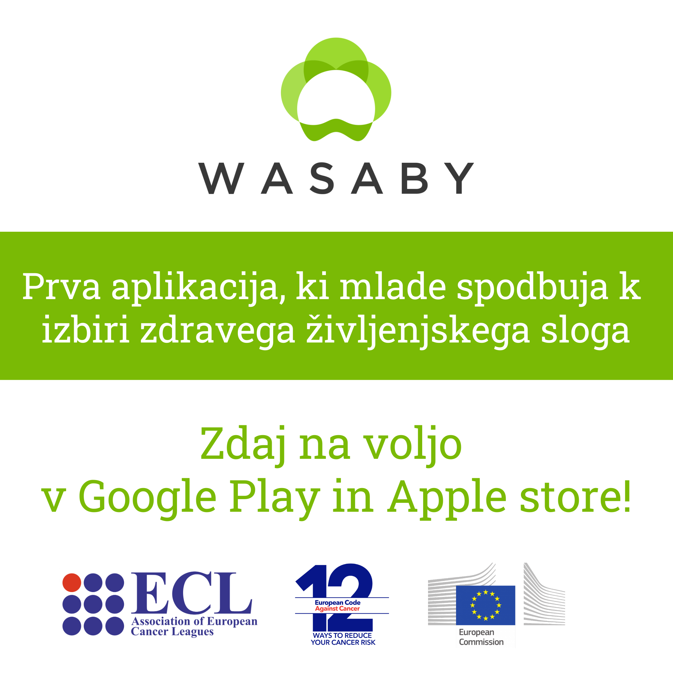 Zdrav življenjski slog na dosegu roke: Zveza slovenskih društev za boj proti raku priporoča mobilno aplikacijo WASABY za najstnike