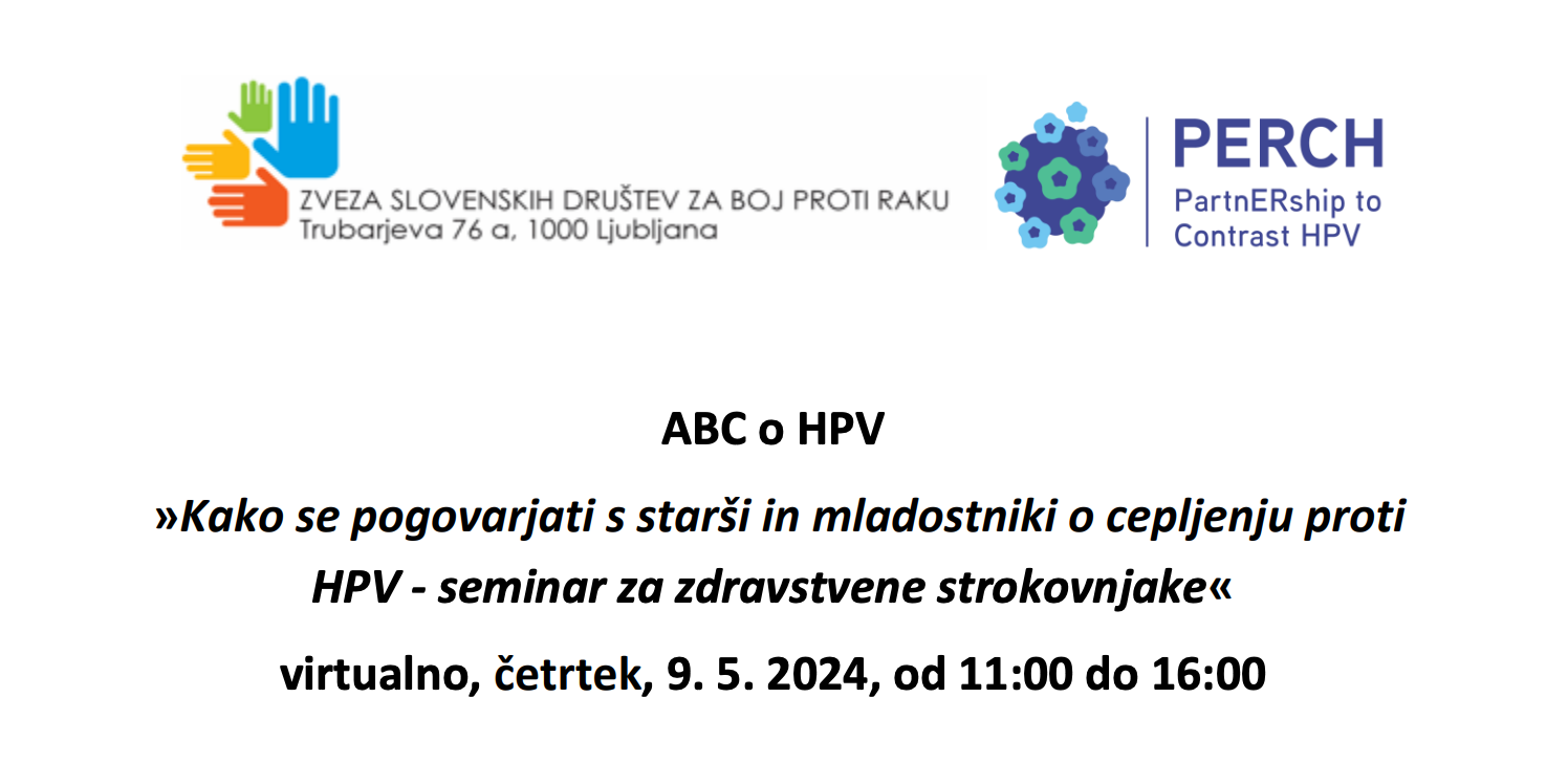 Učna delavnica ABC o HPV - 9. maja 2024, od 11:00 do 16:00 