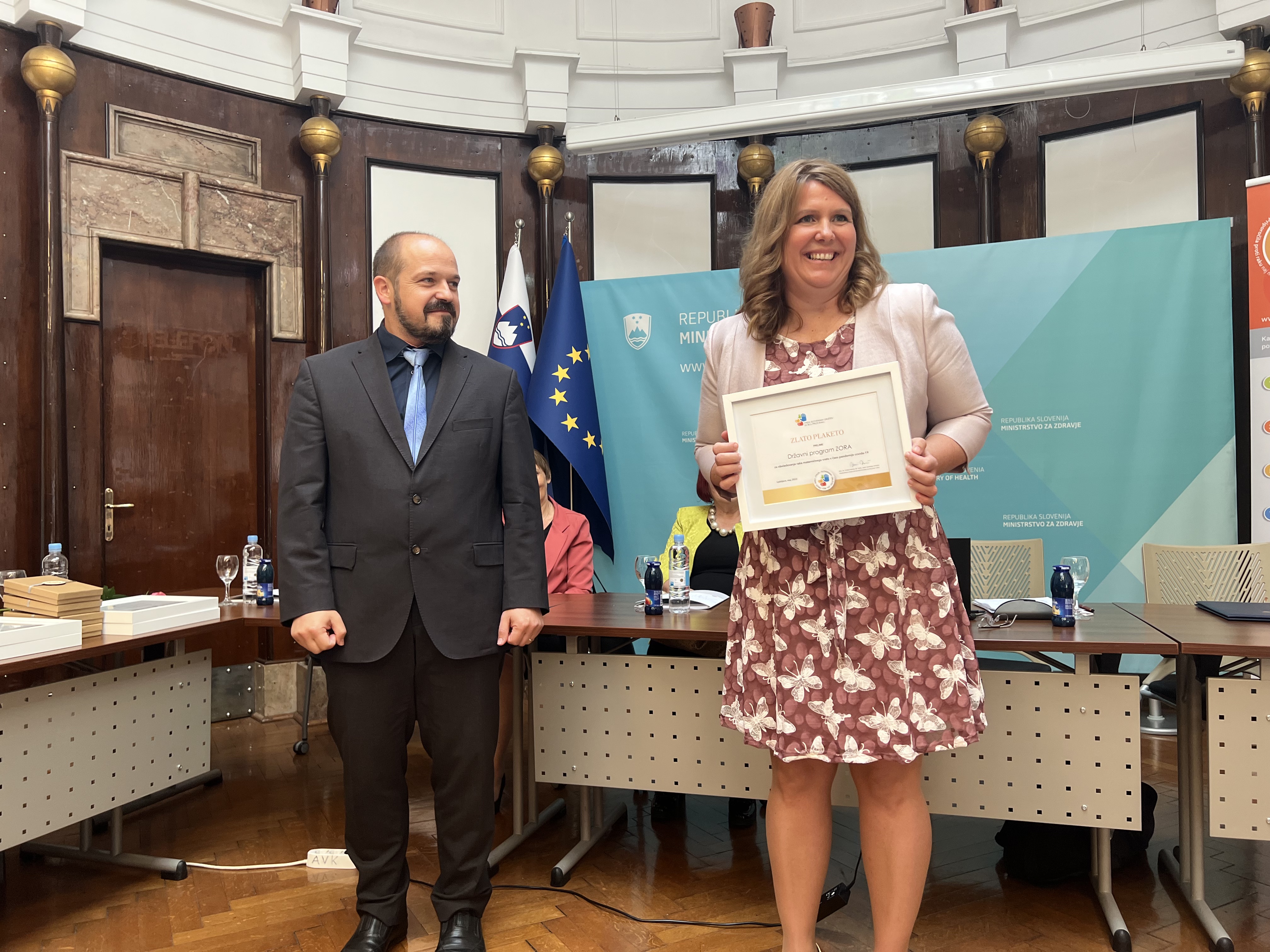 Presejalni program ZORA, doc. dr. Urška Ivanuš, dr. med., prejemnica Zlate plakete Zveze