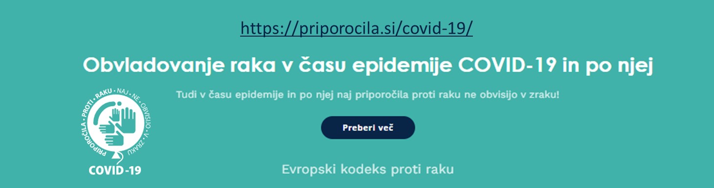 Zaživela je vseslovenska spletna stran »Obvladovanje raka v času epidemije COVID-19 in po njej«