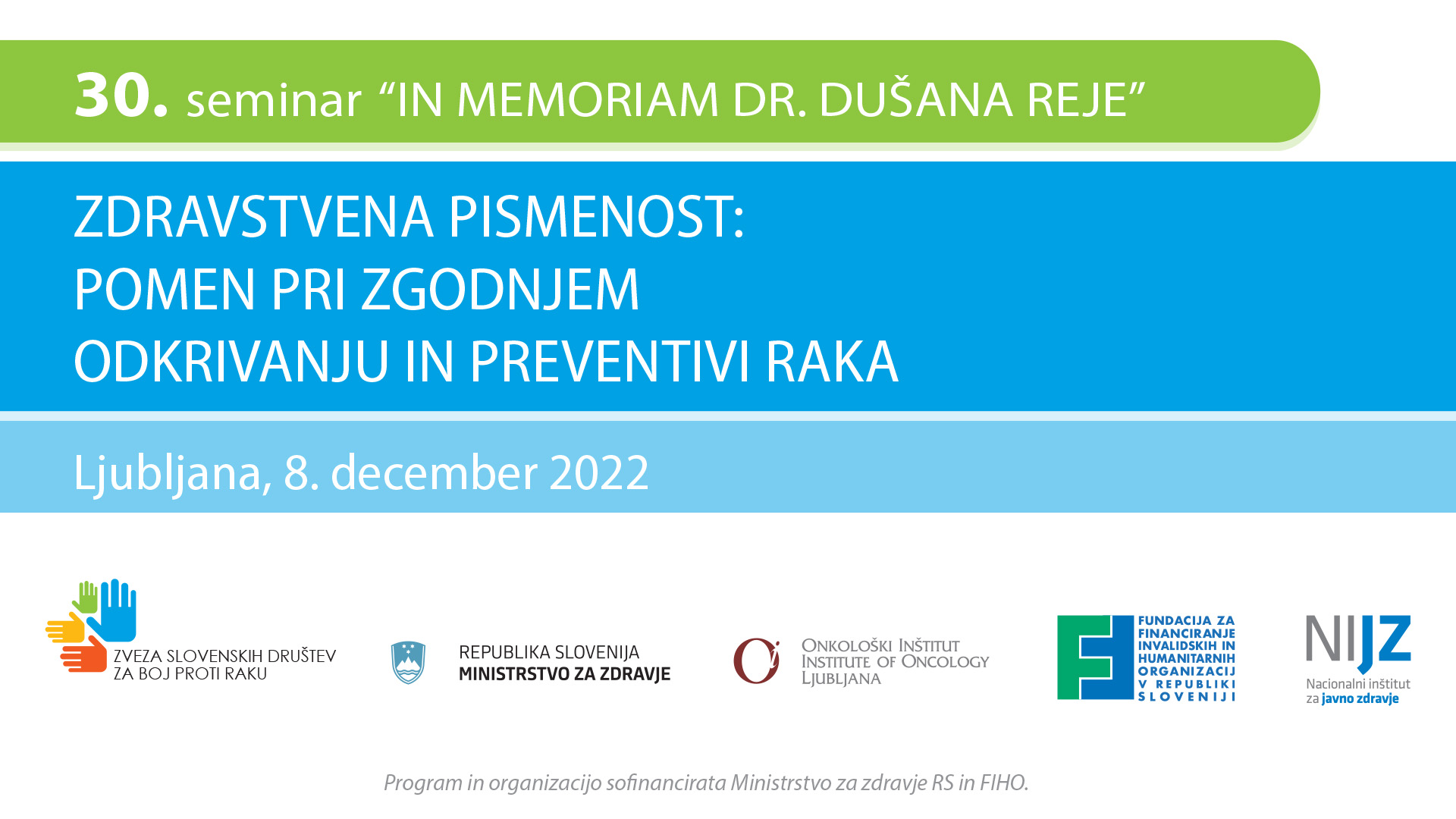 Vabimo vas k ogledu 30. seminarja "In memoriam dr. Dušana Reje"
